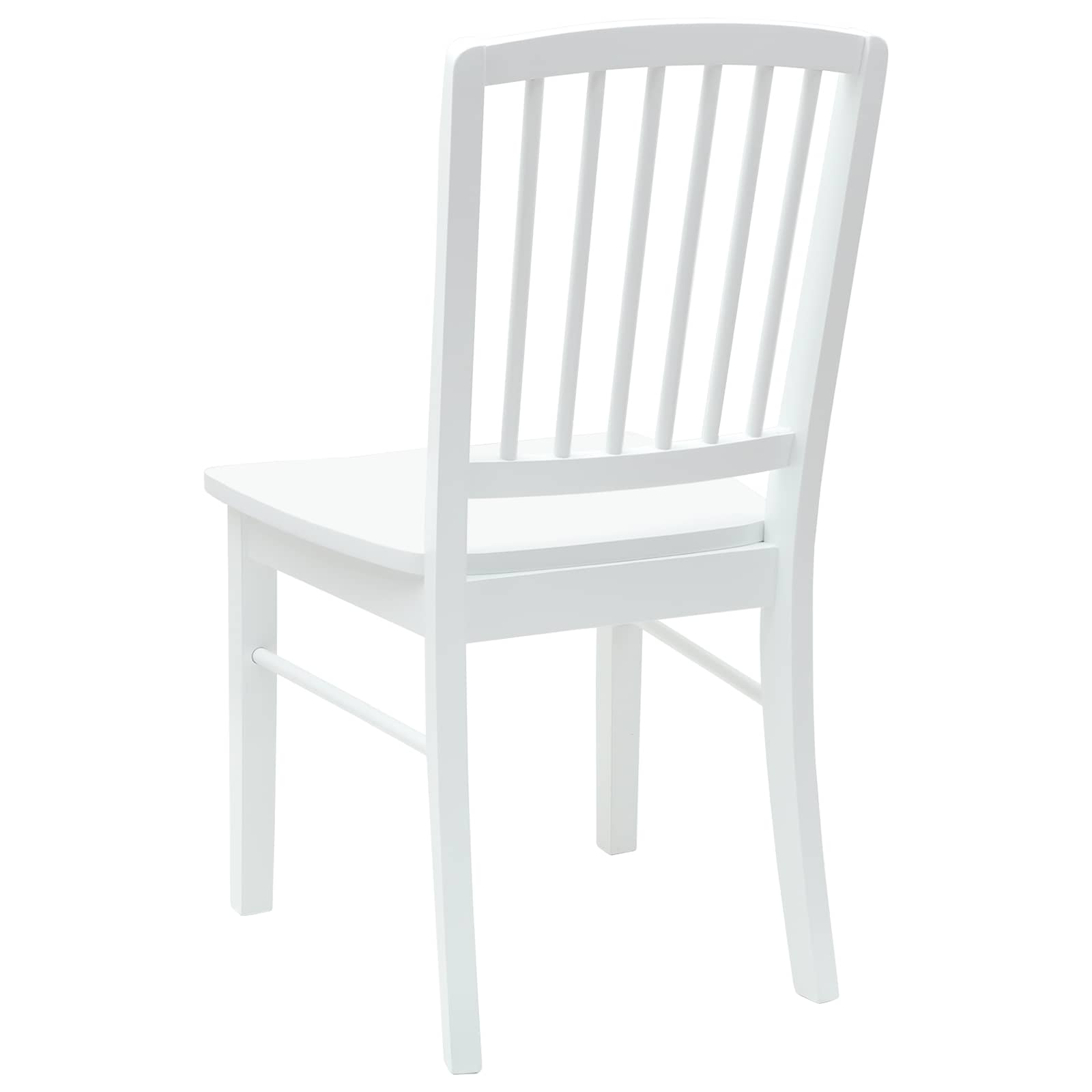 Esszimmerstühle 2 pcs Weiß 50 x 52,5 x 91 cm Massives Gummiholz