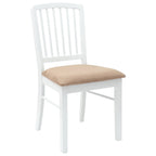 Esszimmerstühle 2 pcs Weiß 50 x 52,5 x 91 cm Massives Gummiholz