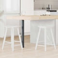 Esszimmerstühle 2 pcs Weiß 46 x 37 x 63 cm Massives Gummiholz