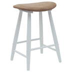 Esszimmerstühle 2 pcs Weiß 46 x 37 x 63 cm Massives Gummiholz