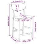 Esszimmerstühle 2 pcs Hellbraun 48 x 49 x 95 cm