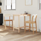 Esszimmerstühle 2 pcs Natur 48 x 49 x 95 cm Massives Gummiholz