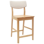 Esszimmerstühle 2 pcs Natur 48 x 49 x 95 cm Massives Gummiholz