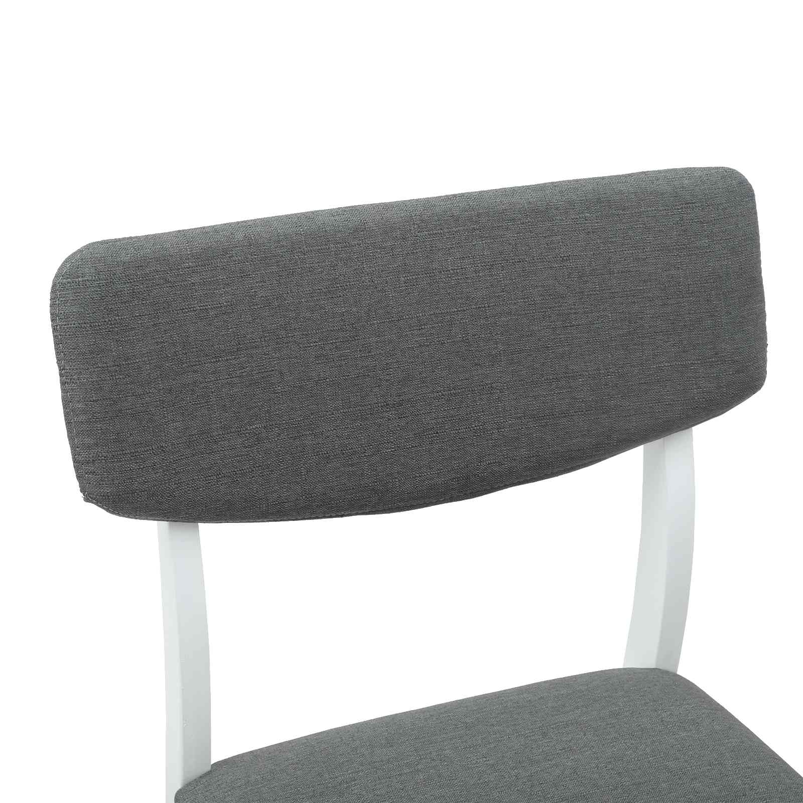 Esszimmerstühle 2 pcs Weiß 48 x 49 x 95 cm Massives Gummiholz