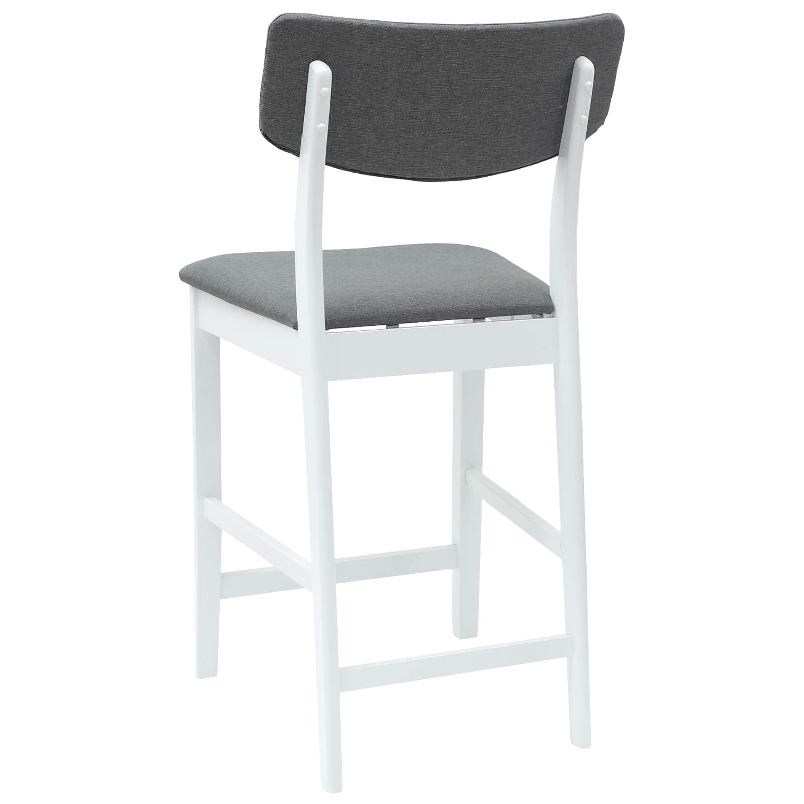 Esszimmerstühle 2 pcs Weiß 48 x 49 x 95 cm Massives Gummiholz