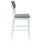 Esszimmerstühle 2 pcs Weiß 48 x 49 x 95 cm Massives Gummiholz
