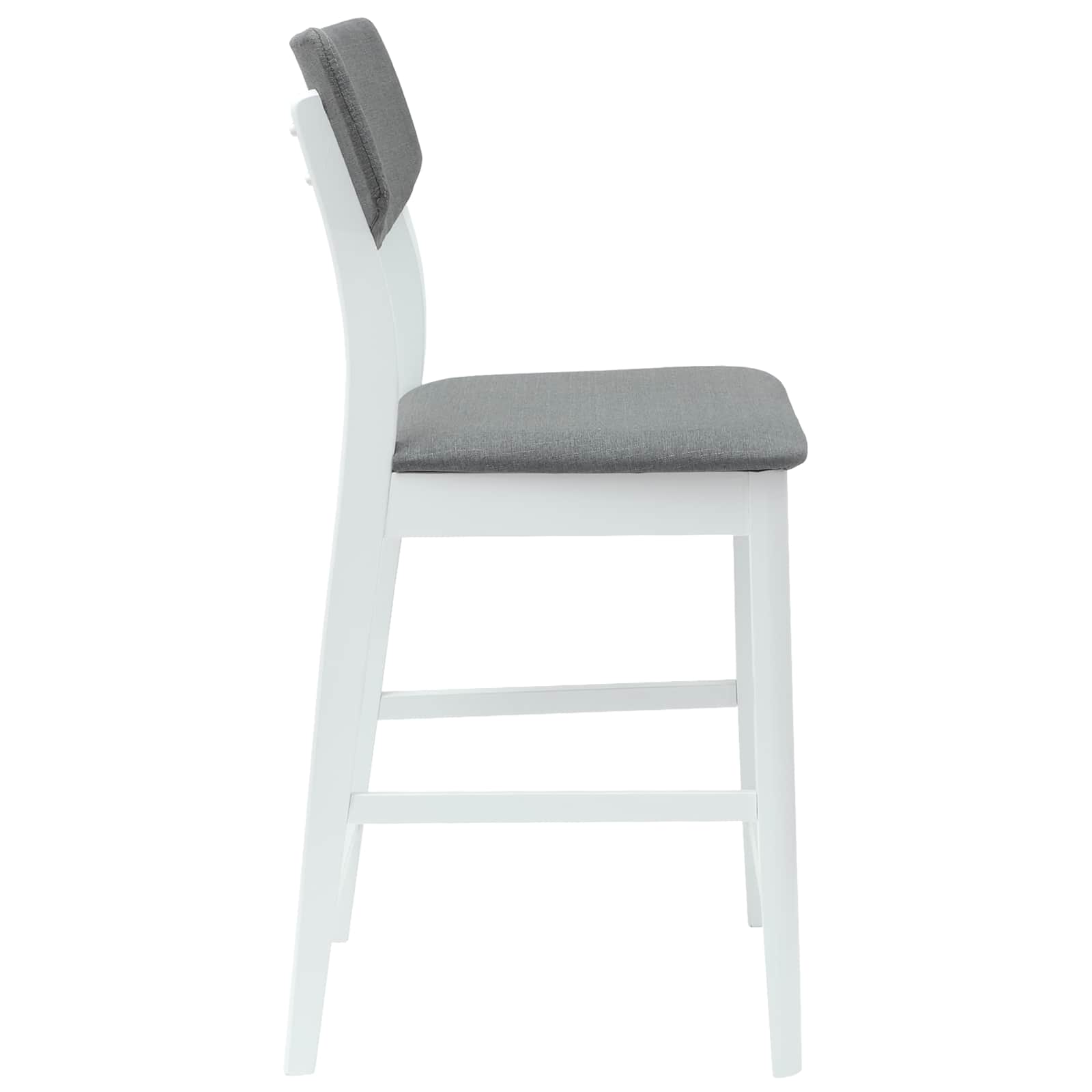 Esszimmerstühle 2 pcs Weiß 48 x 49 x 95 cm Massives Gummiholz
