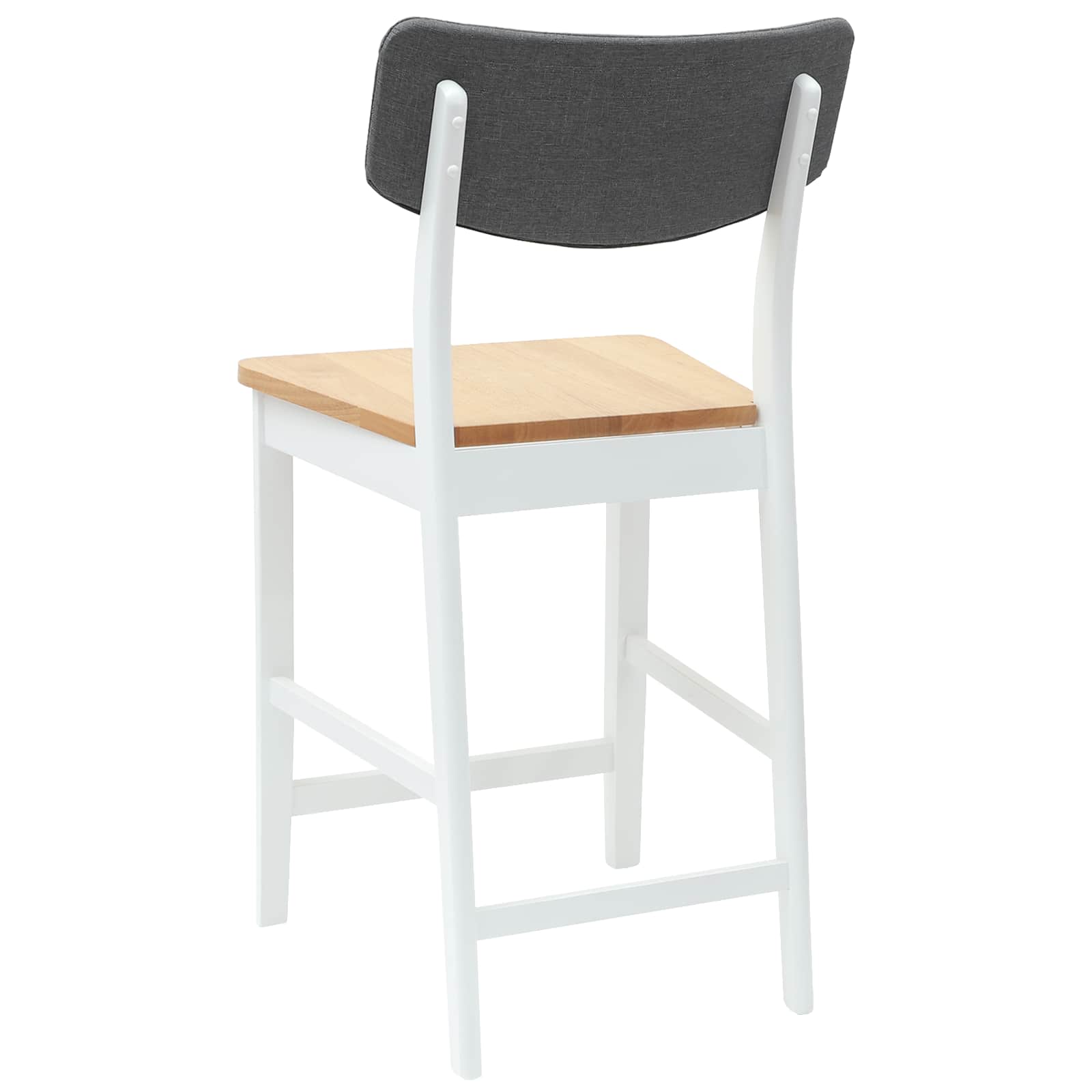 Esszimmerstühle 2 pcs Weiß 48 x 49 x 95 cm Massives Gummiholz