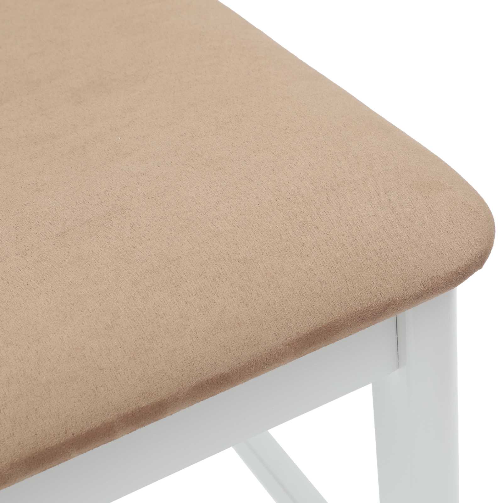 Esszimmerstühle 2 pcs Weiß 48 x 49 x 95 cm Massives Gummiholz