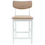 Esszimmerstühle 2 pcs Weiß 48 x 49 x 95 cm Massives Gummiholz