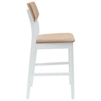 Esszimmerstühle 2 pcs Weiß 48 x 49 x 95 cm Massives Gummiholz