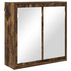 Badezimmermöbel-Set 4 pcs Geräucherte Eiche Holzwerkstoff