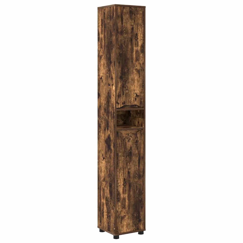 Badezimmermöbel-Set 4 pcs Geräucherte Eiche Holzwerkstoff