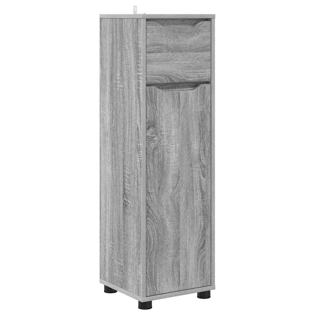 Badezimmermöbel-Set mit Regal 4 pcs Graues Sonoma Holzwerkstoff