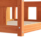 Hundebett Wachsbraun 100 x 70 x 28 cm Massives Kiefernholz
