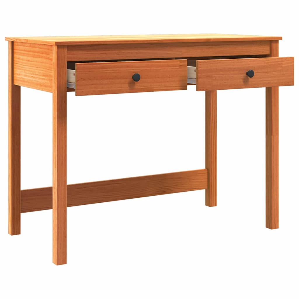 Schreibtisch Max Braun 100 x 50 x 78 cm Massives Kiefernholz