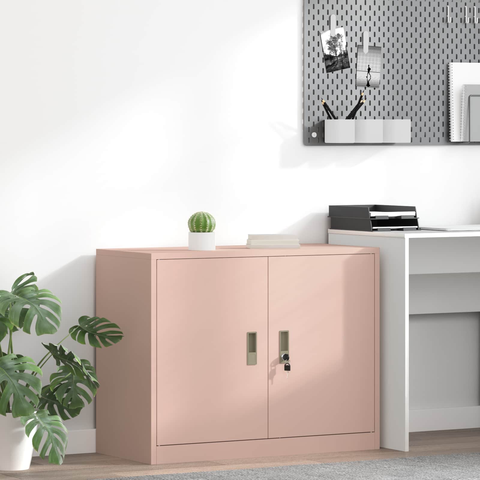 Aufbewahrungsschrank Rosa 90 x 40 x 70 cm Stahl