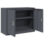 Aufbewahrungsschrank Anthrazit 90 x 40 x 70 cm Stahl