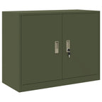 Aufbewahrungsschrank Olive Grün 90 x 40 x 70 cm Stahl
