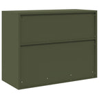 Aufbewahrungsschrank Olive Grün 90 x 40 x 70 cm Stahl