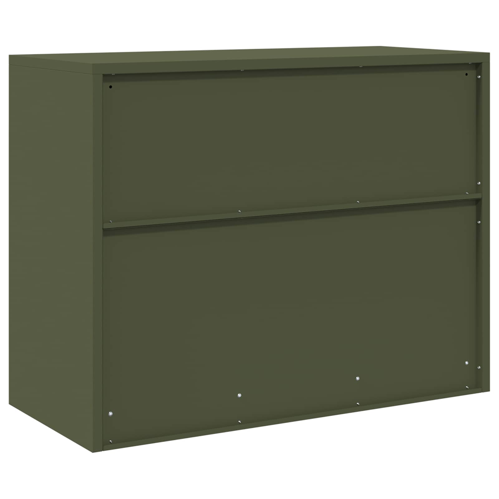 Aufbewahrungsschrank Olive Grün 90 x 40 x 70 cm Stahl