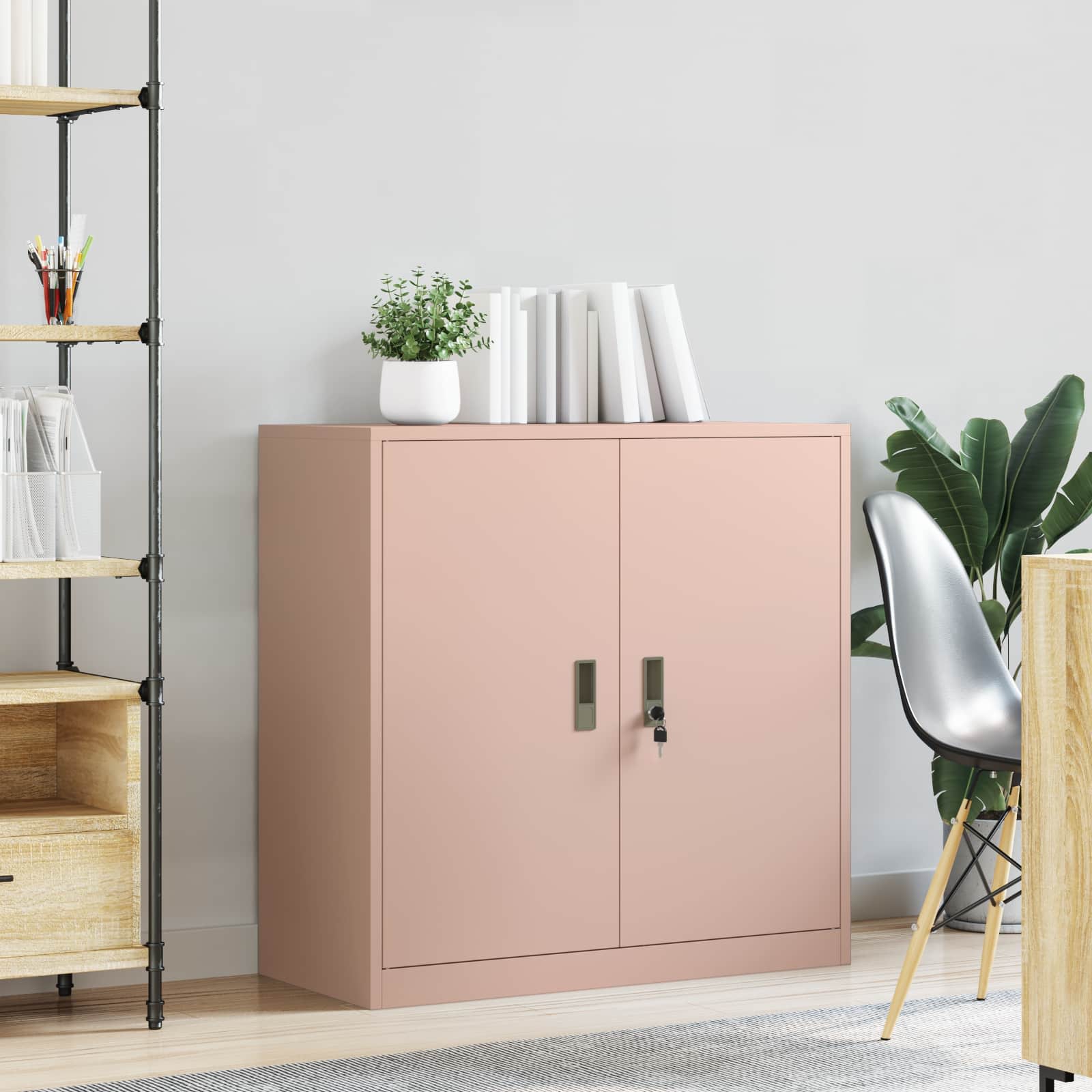Aufbewahrungsschrank Rosa 90 x 40 x 90 cm Stahl