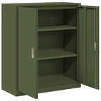 Aufbewahrungsschrank Olive Grün 90 x 40 x 105 cm Stahl