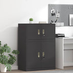 Aufbewahrungsschrank Schwarz 80 x 40 x 40 cm Stahl