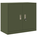 Aufbewahrungsschrank Olive Grün 80 x 40 x 70 cm Stahl