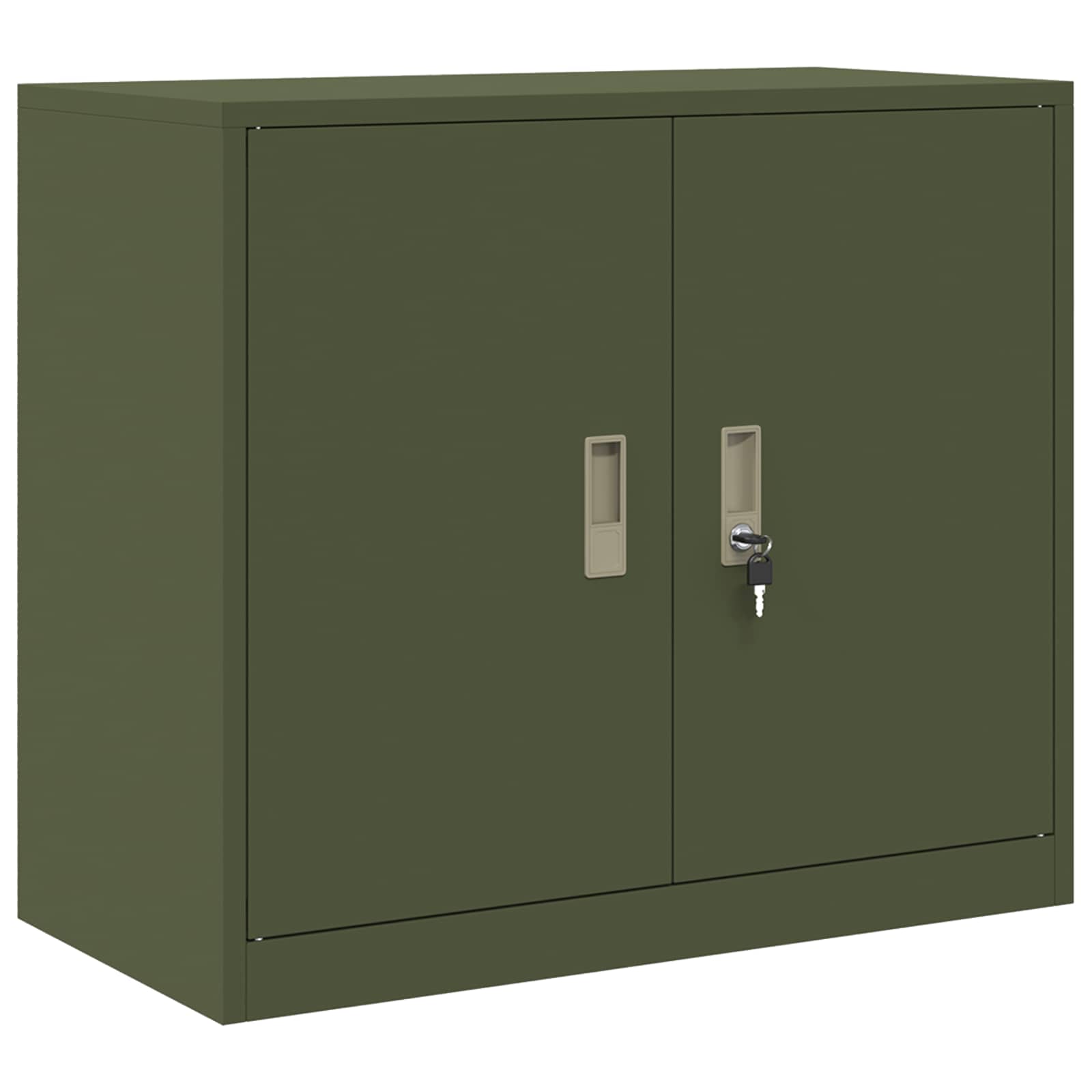 Aufbewahrungsschrank Olive Grün 80 x 40 x 70 cm Stahl