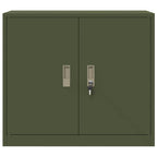 Aufbewahrungsschrank Olive Grün 80 x 40 x 70 cm Stahl