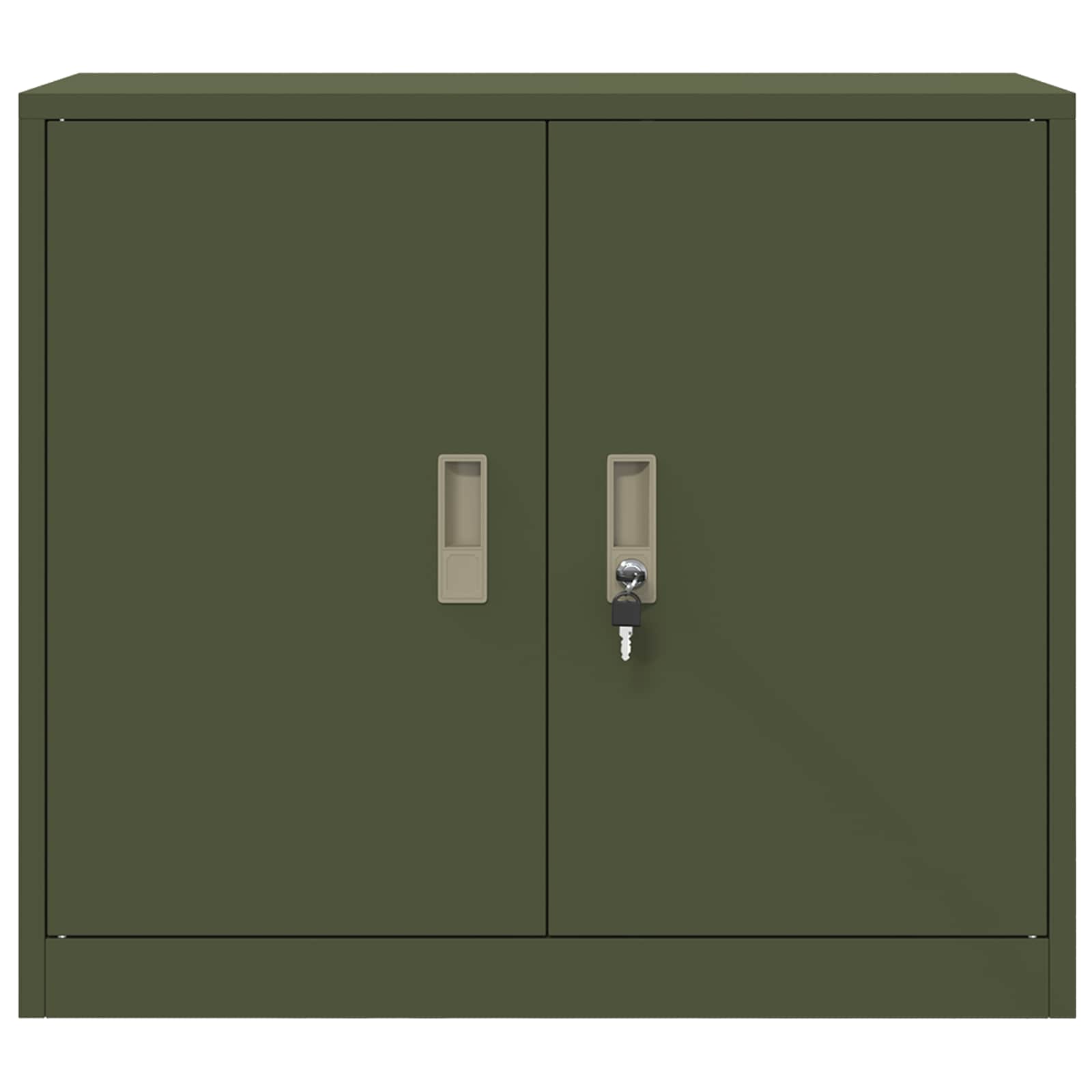 Aufbewahrungsschrank Olive Grün 80 x 40 x 70 cm Stahl