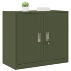 Aufbewahrungsschrank Olive Grün 80 x 40 x 70 cm Stahl