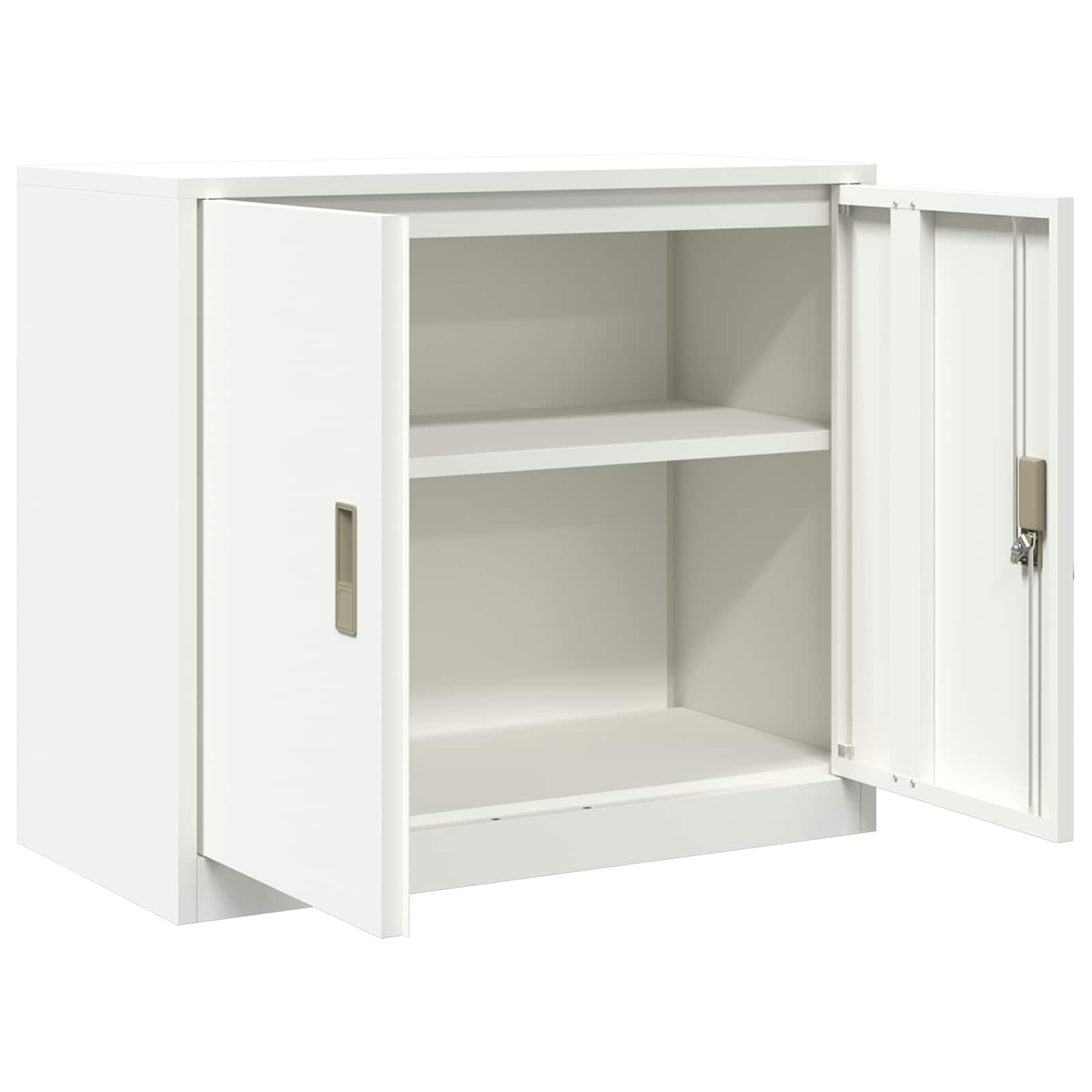 Aufbewahrungsschrank Weiß 80 x 40 x 70 cm Stahl