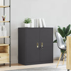 Aufbewahrungsschrank Schwarz 80 x 40 x 90 cm Stahl