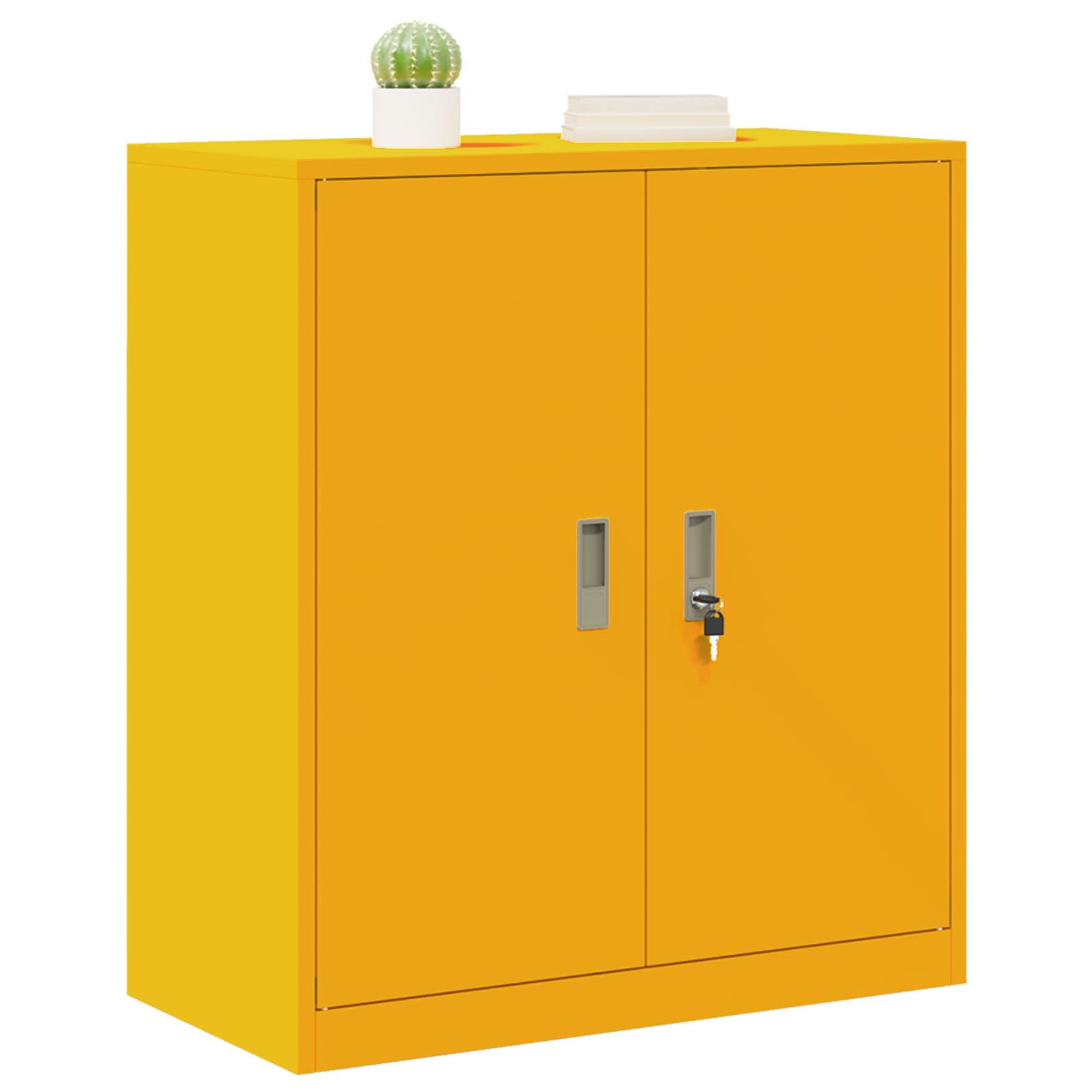 Aufbewahrungsschrank Senfgelb 80 x 40 x 90 cm Stahl