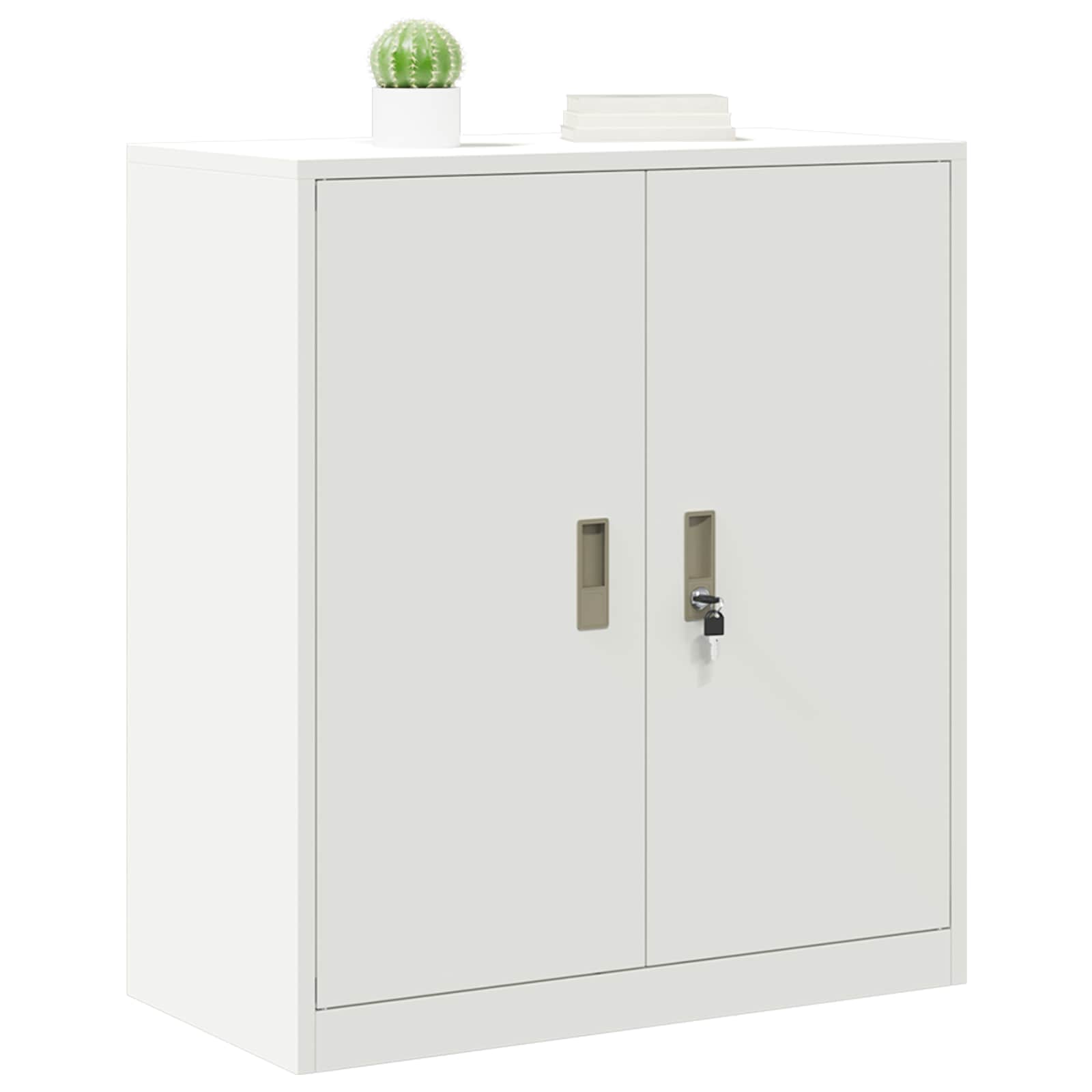Aufbewahrungsschrank Weiß 80 x 40 x 90 cm Stahl