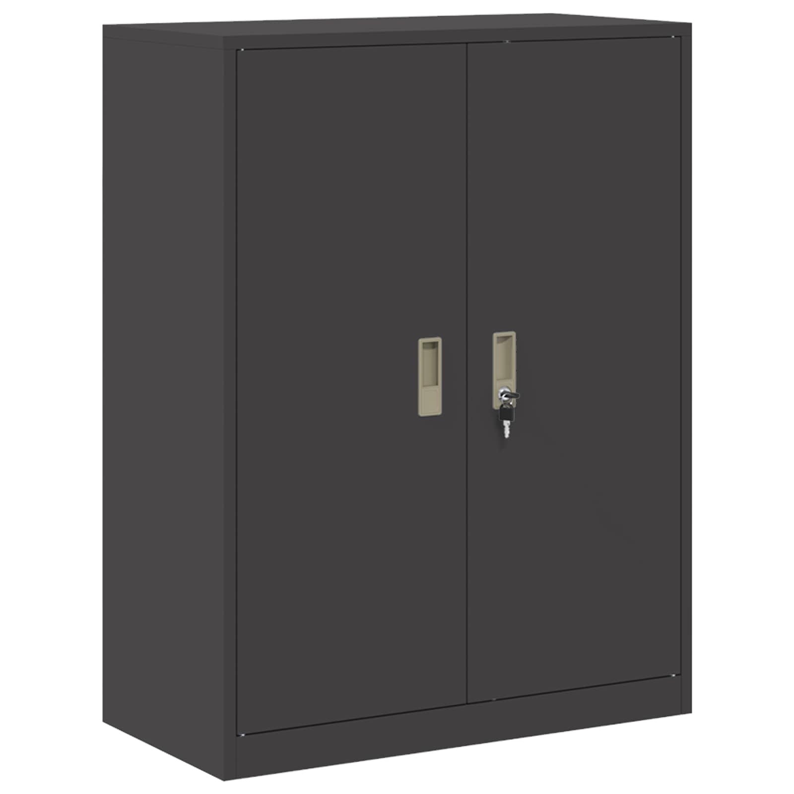 Aufbewahrungsschrank Schwarz 80 x 40 x 105 cm Stahl