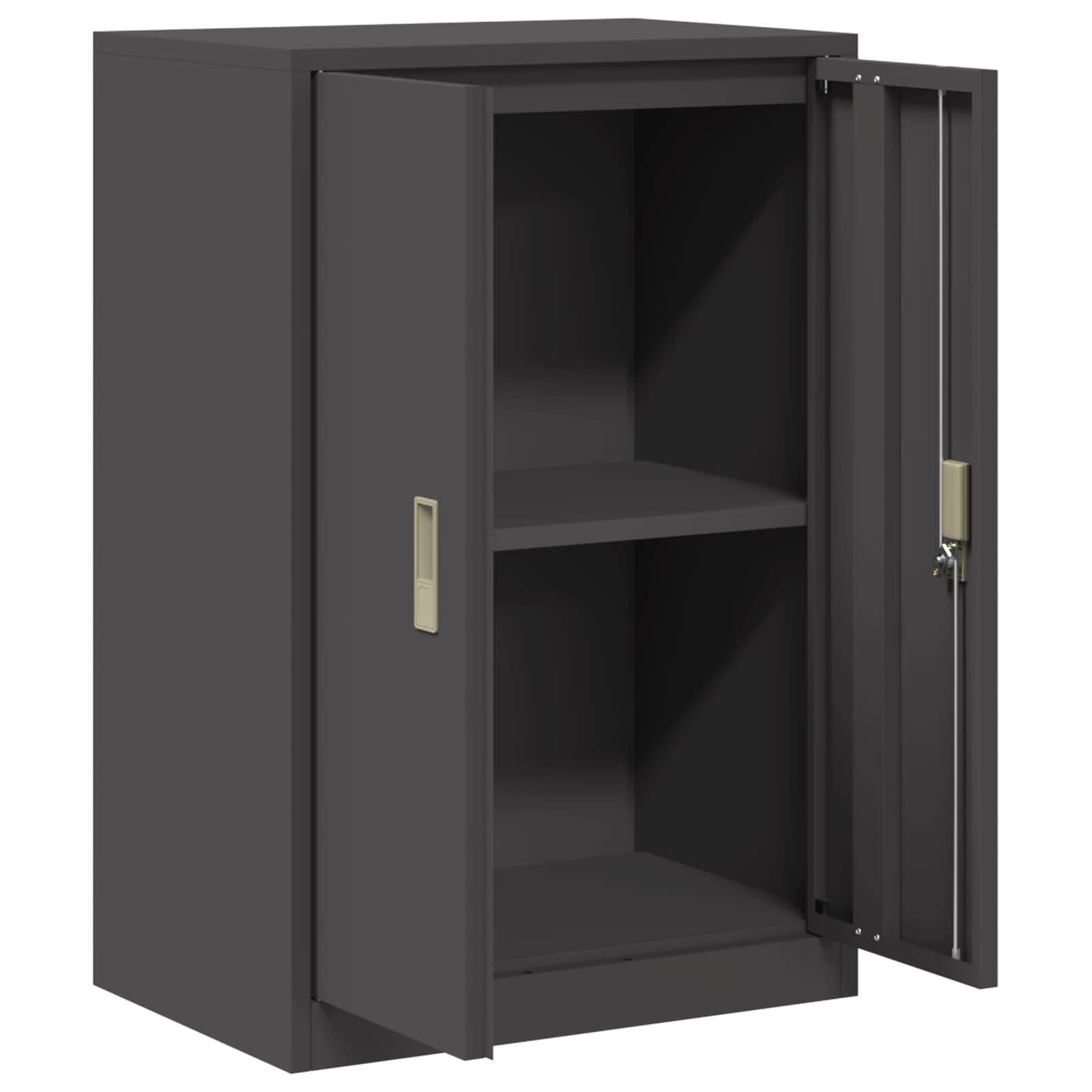 Aufbewahrungsschrank Schwarz 60 x 40 x 90 cm Stahl