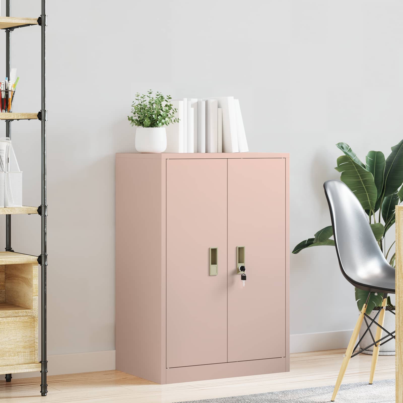 Aufbewahrungsschrank Rosa 60 x 40 x 90 cm Stahl