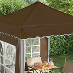 Pop-up Partyzelt 195 x 195 x 245 cm Taupe Oxford-Stoff