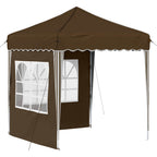 Pop-up Partyzelt 195 x 195 x 245 cm Braun Oxford-Stoff