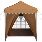 Pop-up Partyzelt 195 x 195 x 245 cm Beige Oxford-Stoff