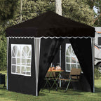 Pop-up Partyzelt 195 x 195 x 245 cm Schwarz Oxford-Stoff