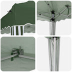 Pop-up Partyzelt 288 x 288 x 245 cm Grün Oxford-Stoff