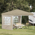 Pop-up Partyzelt 288 x 288 x 245 cm Creme Oxford-Stoff