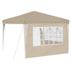 Pop-up Partyzelt 288 x 288 x 245 cm Creme Oxford-Stoff