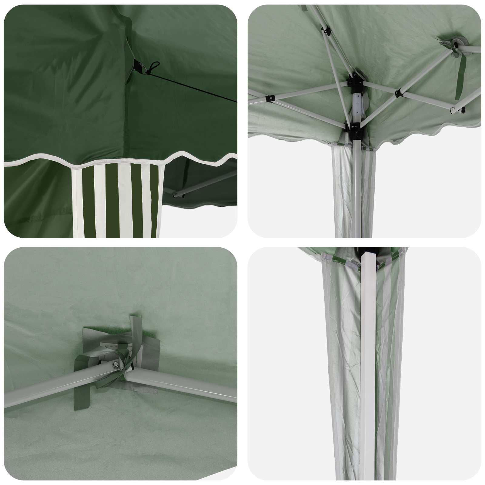 Pop-up Partyzelt 288 x 288 x 245 cm Grün Oxford-Stoff