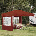 Pop-up Partyzelt 288 x 288 x 245 cm Terrakotta Oxford-Stoff