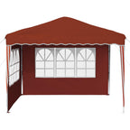Pop-up Partyzelt 288 x 288 x 245 cm Terrakotta Oxford-Stoff